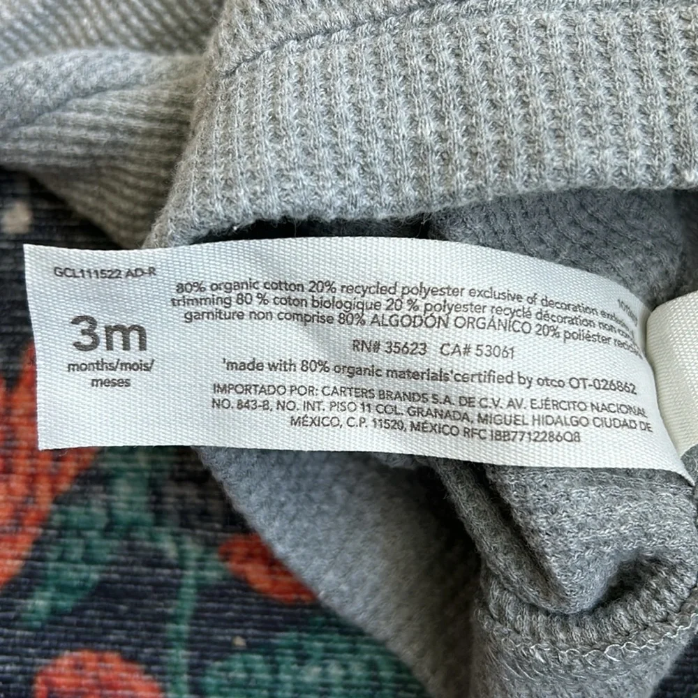 Carters Little Planet 2-Pack Waffle Knit Baby Pants, Size 3 Months